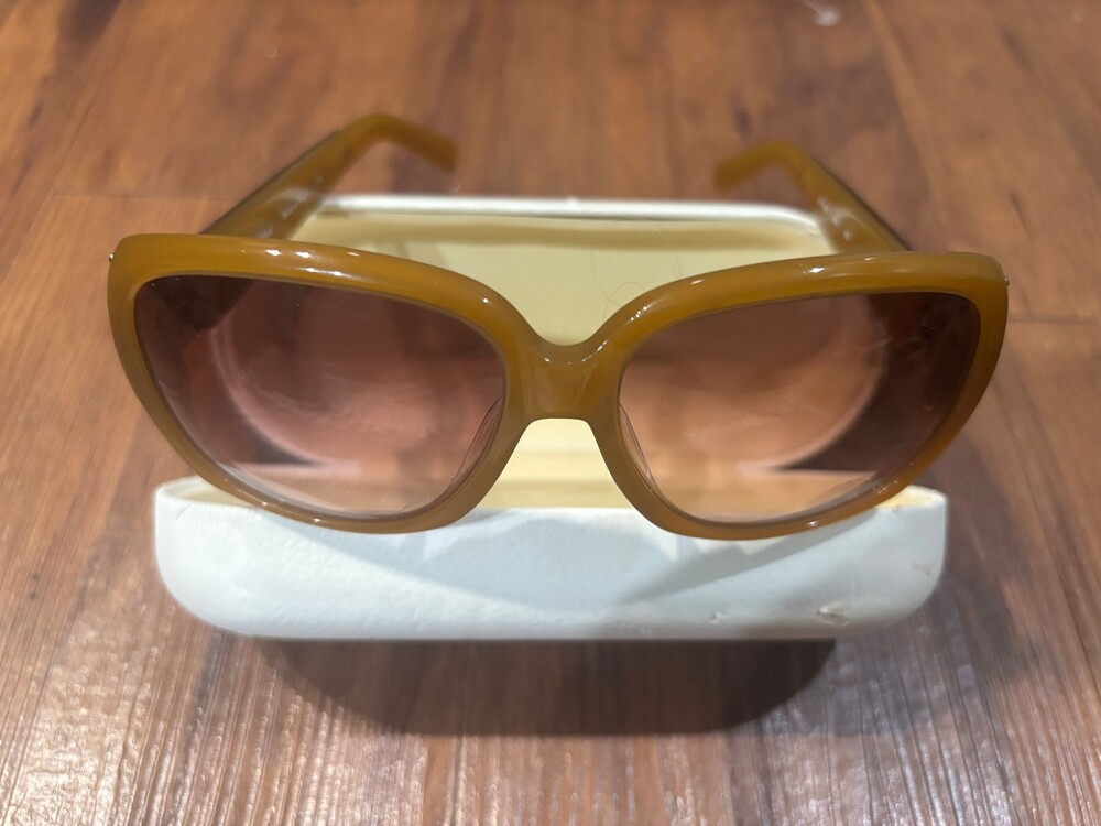 Chloe Women's Large CL 2125 Tan Square Sunglasses With Case
